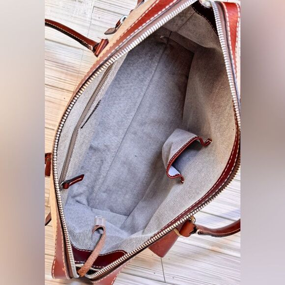 Dooney & Bourke | Bags | 49dooney Bourke K633500 Canvas  049-Dooney & Bourke K6331500 Canvas w/leather trim Signature Satchel & Pouch Set